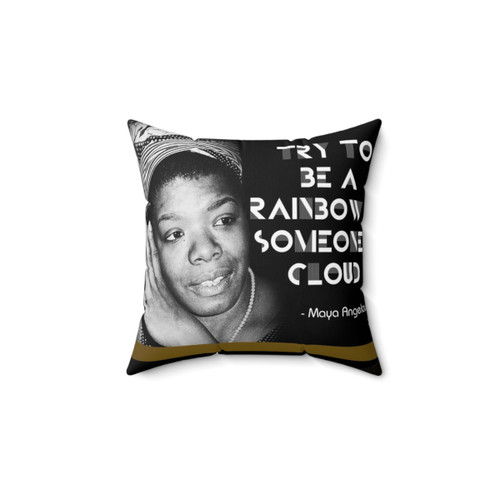 Decorative Quote Pillow Featuring Maya Angelou Sayings