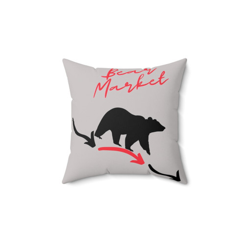 Bear Market Pillow - Funny Wall Street Decor