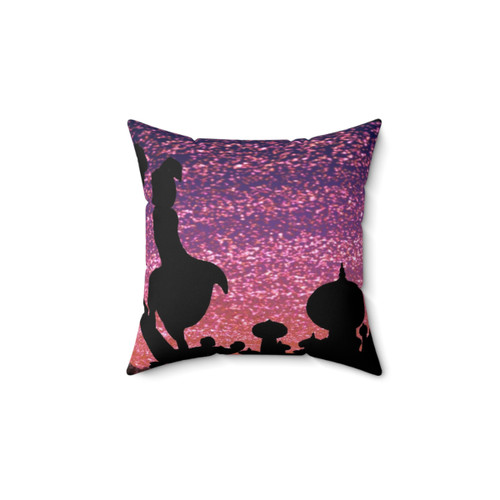 Aladdin and Jasmine Balcony Pillow