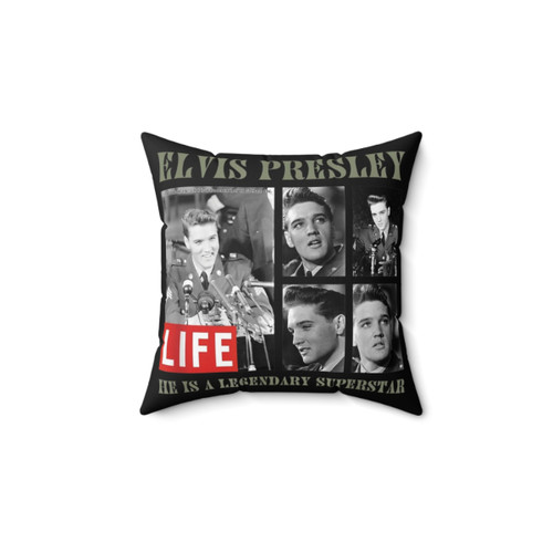 Vintage Elvis Presley Themed Pillow