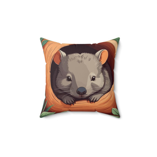 Cute Wombat Artwork Pillow