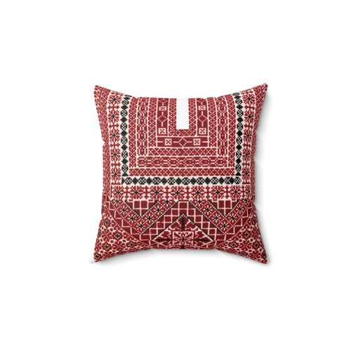 Ramallah Thobe Tatreez Embroidered Throw Pillow