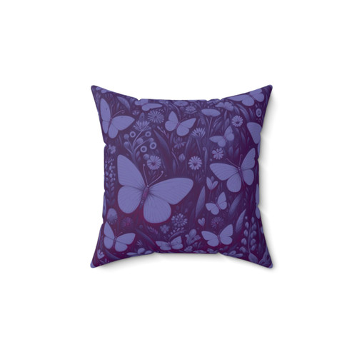 Midnight Butterflies Field Decorative Throw Pillow