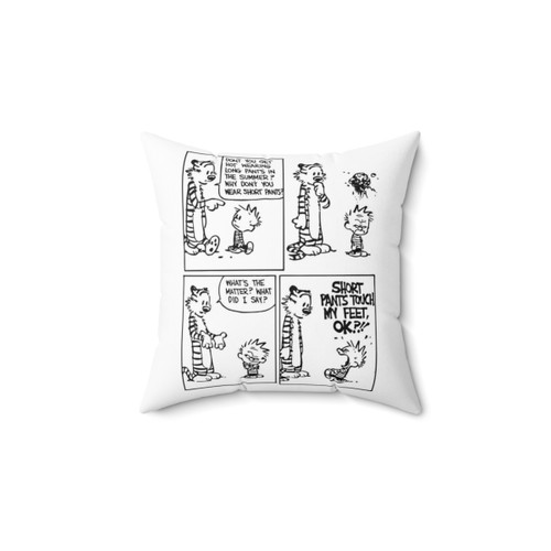Calvin and Hobbes Pillow with Essential T-Shirt Design