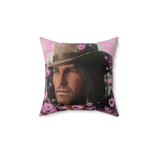 Cozy John Marston Hearts Pillow for Red Dead Redemption Fans