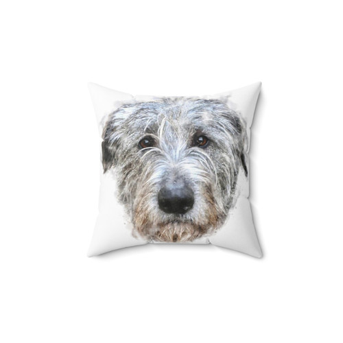 Irish Wolfhound Watercolor Artwork Pillow