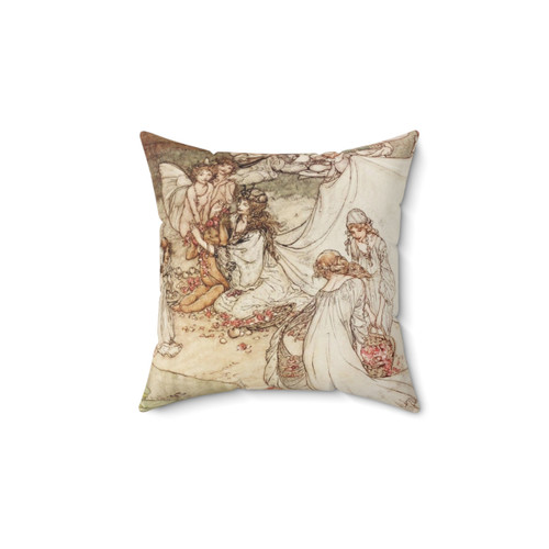 Arthur Rackham Sweet Changeling Fairy Tale Illustration Pillow
