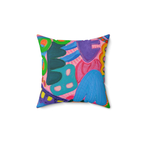 Vibrant Seafood Basket Throw Pillow