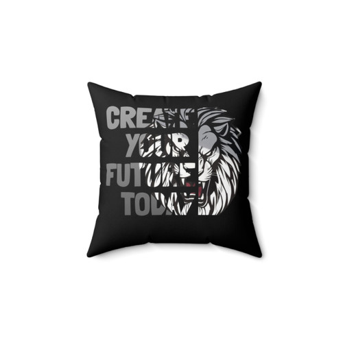 Inspiring Lion Courage Pillow - Motivational Home Decor