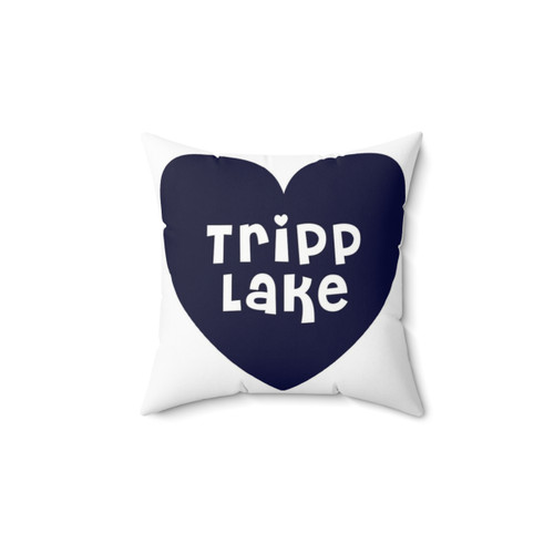 Tripp Lake Heart-Shaped Throw Pillow (Blue)