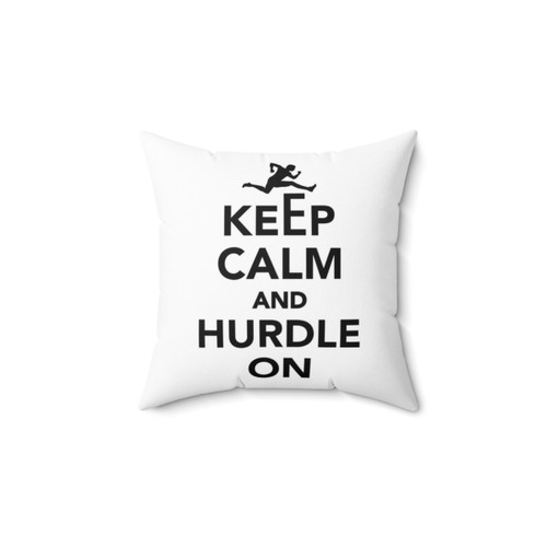 Keep Calm and Hurdle On Decorative Pillow - Sports Decor