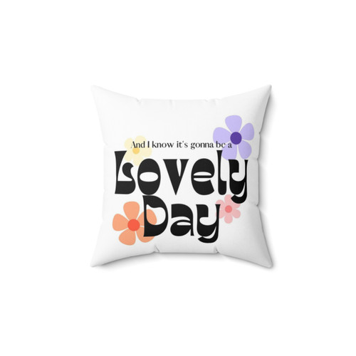 Lovely Day Sticker Pillow - Music Themed Decorative Cushion