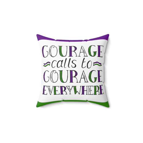 Suffragette Flag Colours Courage Pillow