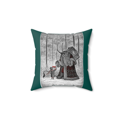 Krampus Christmas Pillow - Scary Holiday Decor