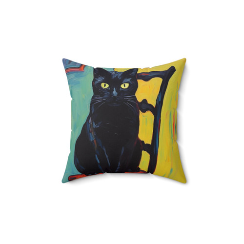 Artistic Cat Themed Pillow for Cat Lovers
