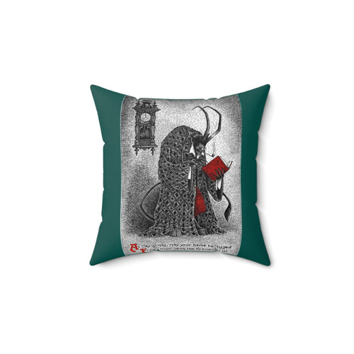 Krampus Christmas Pillow featuring the Krampus List