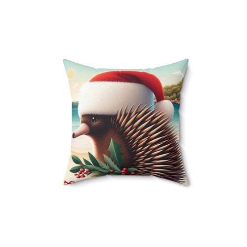 Cute Australian Echidna Christmas Pillow