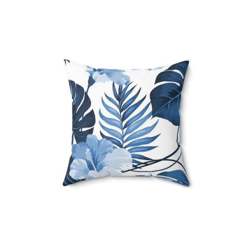 Abstract Foliage Periwinkle Pillow