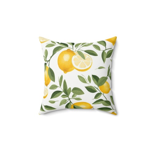 Lemon Watercolor Impressions Pillow from the Summer Fruit Series