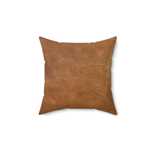 Vintage Leather Design Throw Pillow