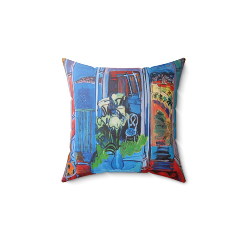 Raoul Dufy Decorative Pillow featuring Vibrant Watercolor Artwork