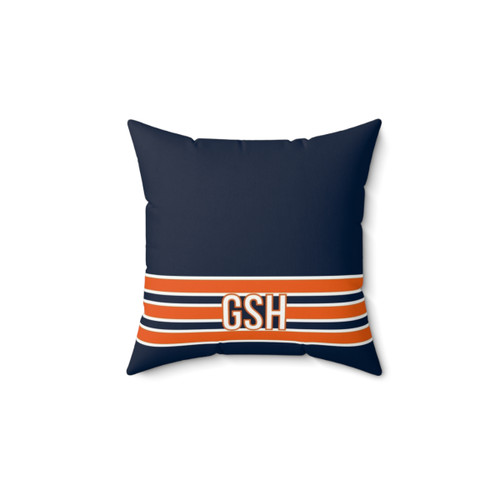 Chicago Bears Inspired Striped Pillow