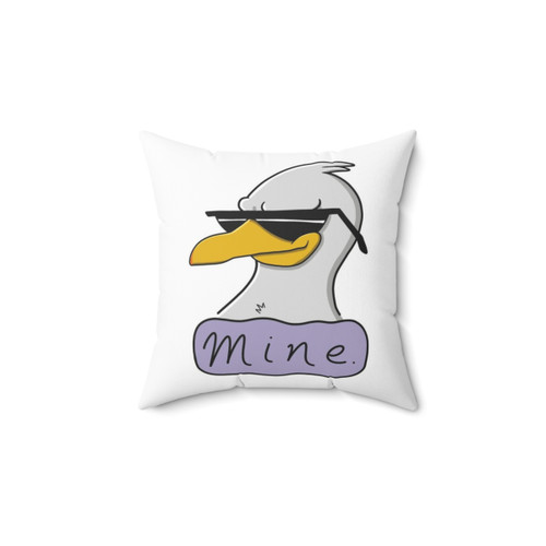 Hand Drawn Seagull Decorative Pillow