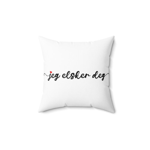 Norwegian I Love You Calligraphy Pillow