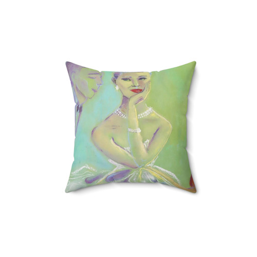 Vintage Romantic Couple Artwork Decorative Pillow