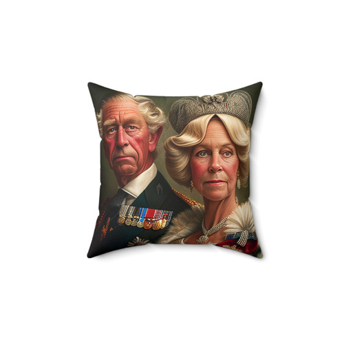 King Charles III and Queen Camilla Commemorative Pillow