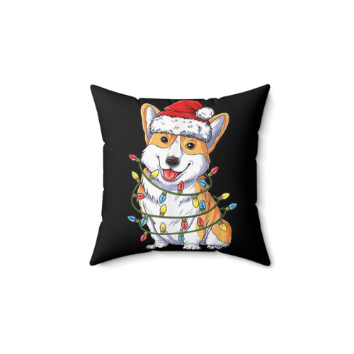 Corgi Santa Christmas Pillow - Festive Corgi Decor
