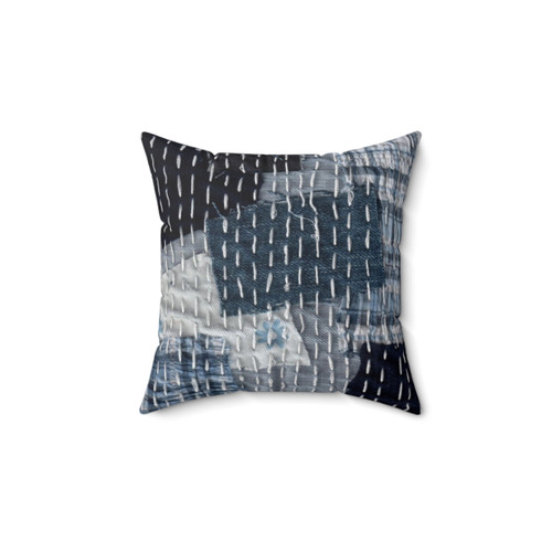 Handmade Boro Sashiko Textile Pattern Pillow