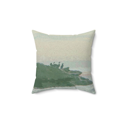 Shorebirds on Rocks Decorative Pillow