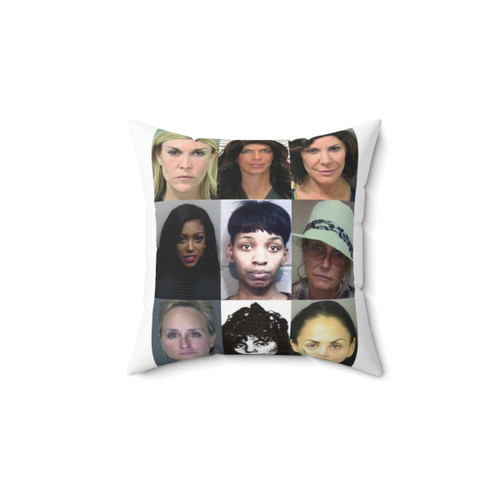 Real Housewives Mugshot Throw Pillow