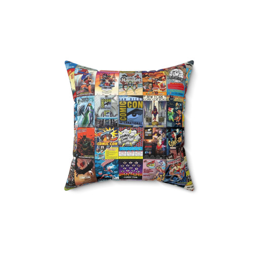 Comic Book Fans Pillow with Colorful Comic Book Artwork
