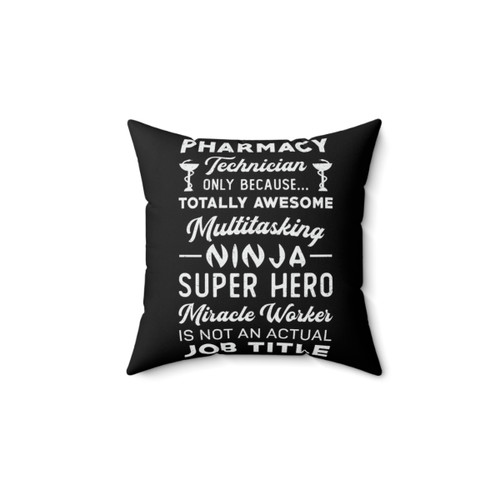 Pharmacy Technician Pillow with Vintage Pharmacist Design
