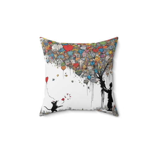 Street Art Expression of Freedom and Creativity Pillow