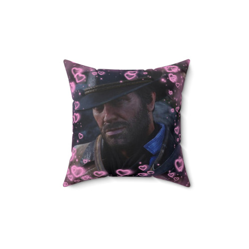 Cozy Arthur Morgan Hearts Pillow