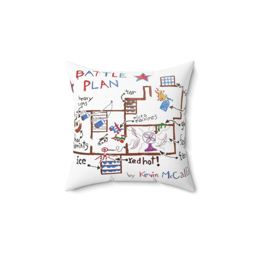 Home Alone Pillow with Kevin's Attack Plan