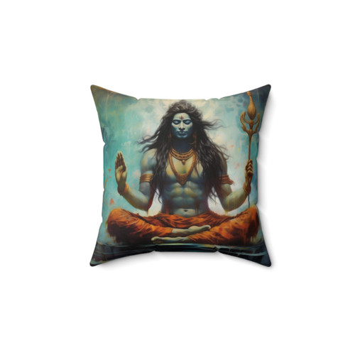Shiva: The First Yogi Pillow - Hindu Spiritual Decor
