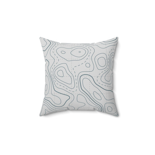 Contour Lines Topography Map Pillow