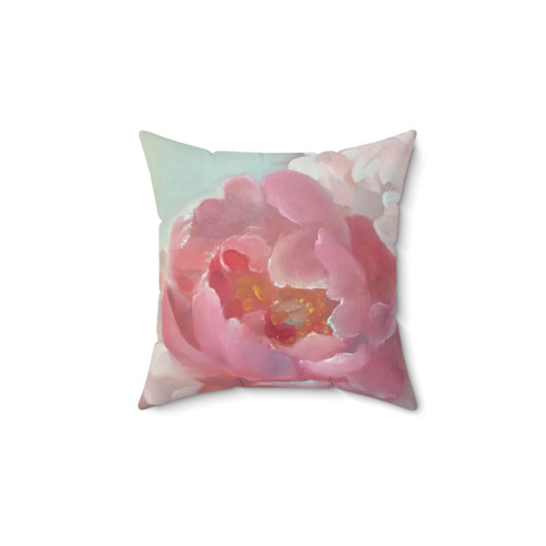 Peony Floral Throw Pillow