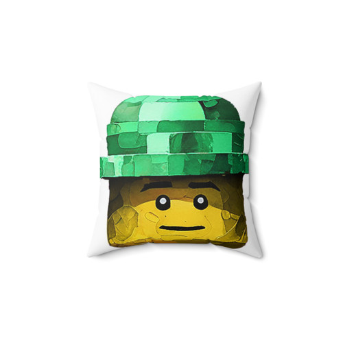 Lego Green Hat Minifigure Pillow