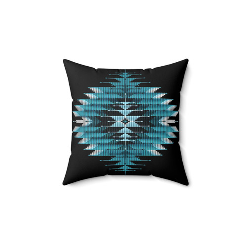 Native American Southwest Turquoise Sunburst Decorative Pillow