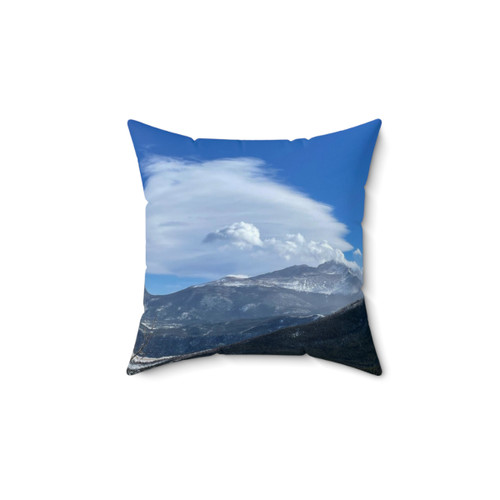 Snow Covered Rockies Pillow - Mountain Decor