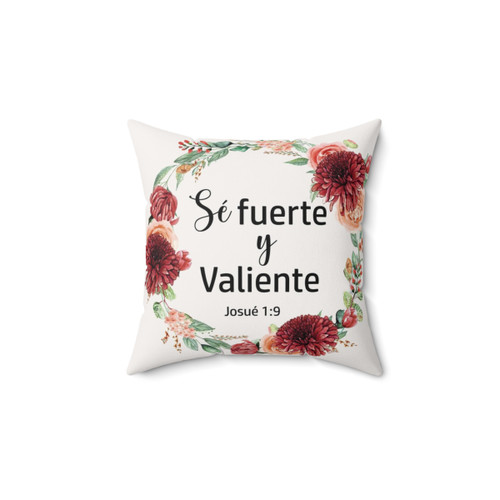 Spanish Bible Verse Josue 1:9 Pillow