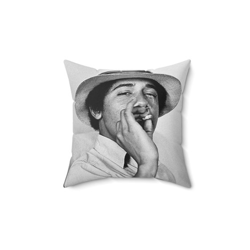 Barack Obama Smoking Portrait Pillow