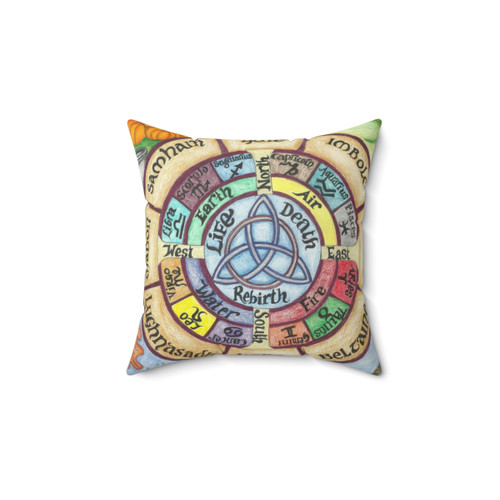 Wheel of the Year Pagan Pillow