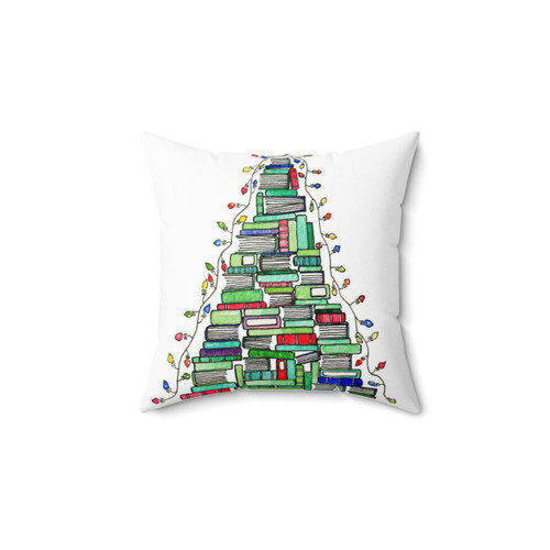 Christmas Book Tree 2017 Pillow