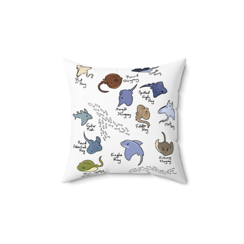 Colorful Stingray Species Decorative Pillow